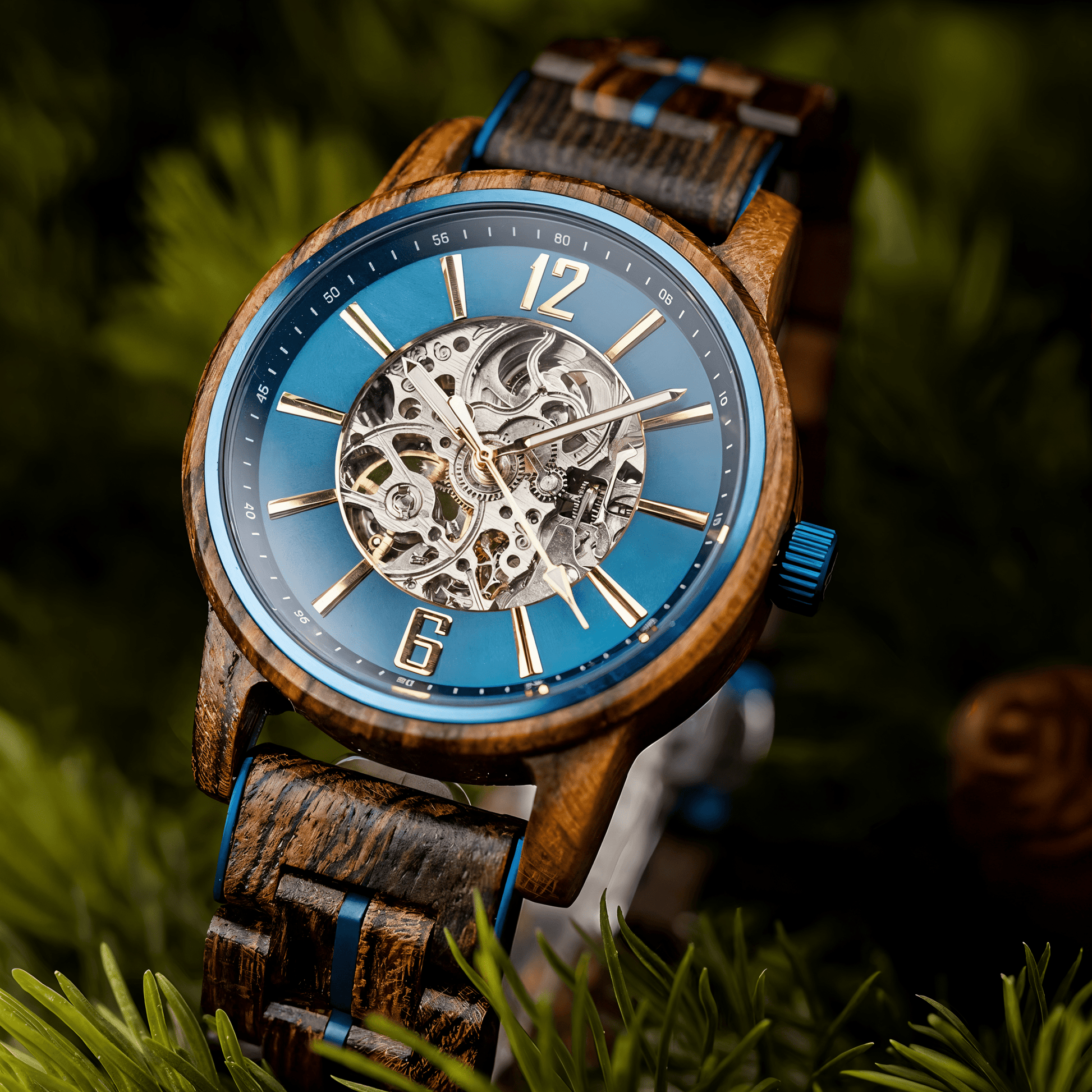 ARBORÉ BLUE wooden watch